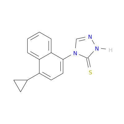 4-（4-环丙基-1-萘）-2,4二氢-3H-1,2,4-噻唑-3-硫醇（ 痛风药Lesinurad (RDEA-594)中间体）