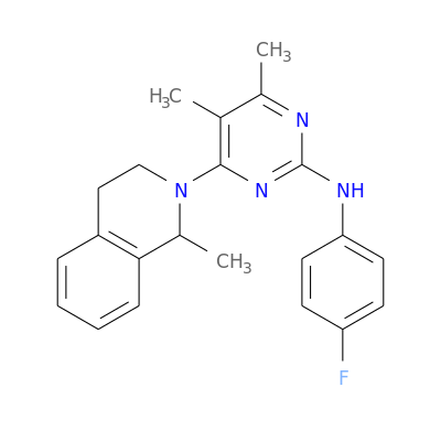 N-(4-fluorophenyl)-4,5-dimethyl-6-[(1S)-1-methyl-3,4-dihydro-1H-isoquinolin-2-yl]pyrimidin-2-amine